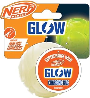 Tennis Ball Blaster Dog Toy white, 2.5 Inch Glow Reload Ball