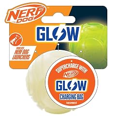 Nerf Dog Tennis Ball Blaster Dog Toy white 2 5 Inch Glow Reload Ball