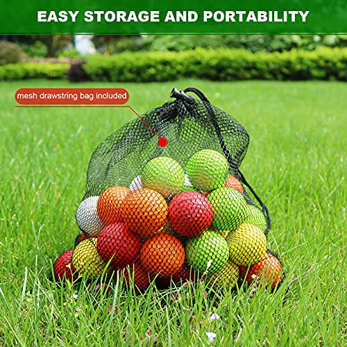 Image of 40 Pack Foam Golf Practice Balls - Realistic Feel and Limited Flight Training Balls for Indoor or Outdoor (5 Color, 8 Pack of Each Color)