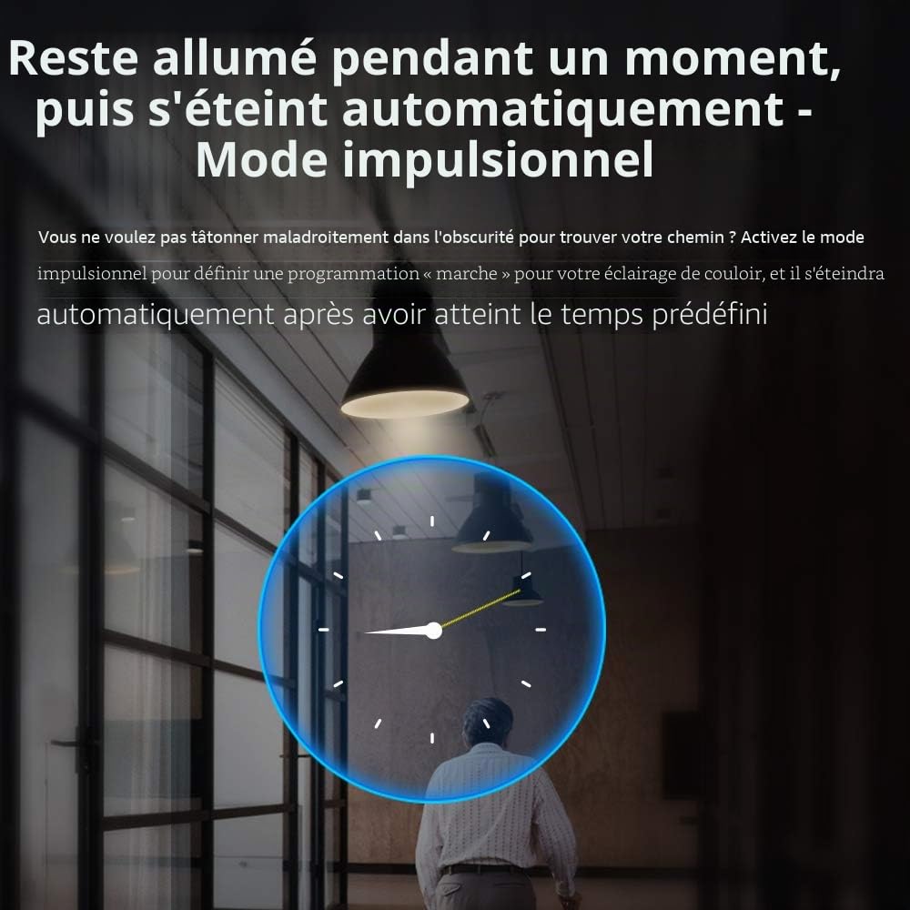 Sonoff 4CHPROR3 4 Canaux Interrupteur sans fil WiFi Intelligent RF, Inching/Autoverrouillage/Interverrouillage, Fonctionne avec Alexa & Google Home & IFTTT (retard de 1-16s en mode inching)