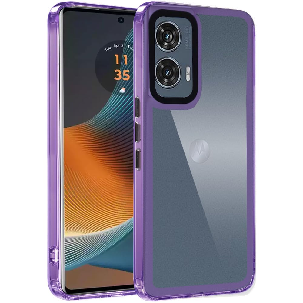 A rtistque Ultra Stylish Back Cover Case for Motorola Moto Edge 50 Fusion 5G | Premium Shockproof TPU | Transparent | Protective Design | Motorola Edge 50 Fusion Back Cover - Purple (B0DDTM7MP4) Amazon Price History, Amazon Price Tracker