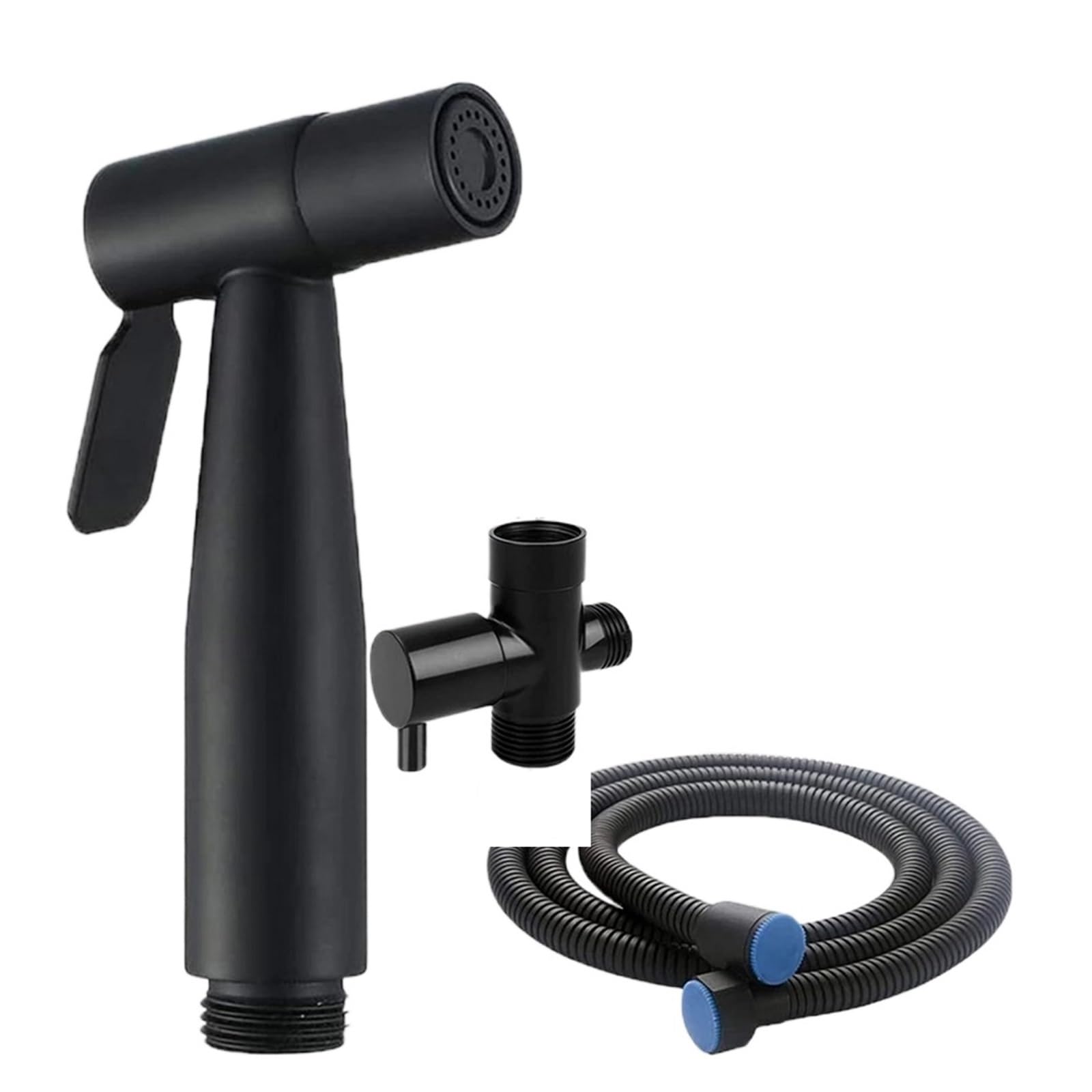 Kitchen Faucet, Toilet Companion Bidet Spray Gun Set, High Pressure Booster Nozzle 304 Stainless Steel(Black G1 2)