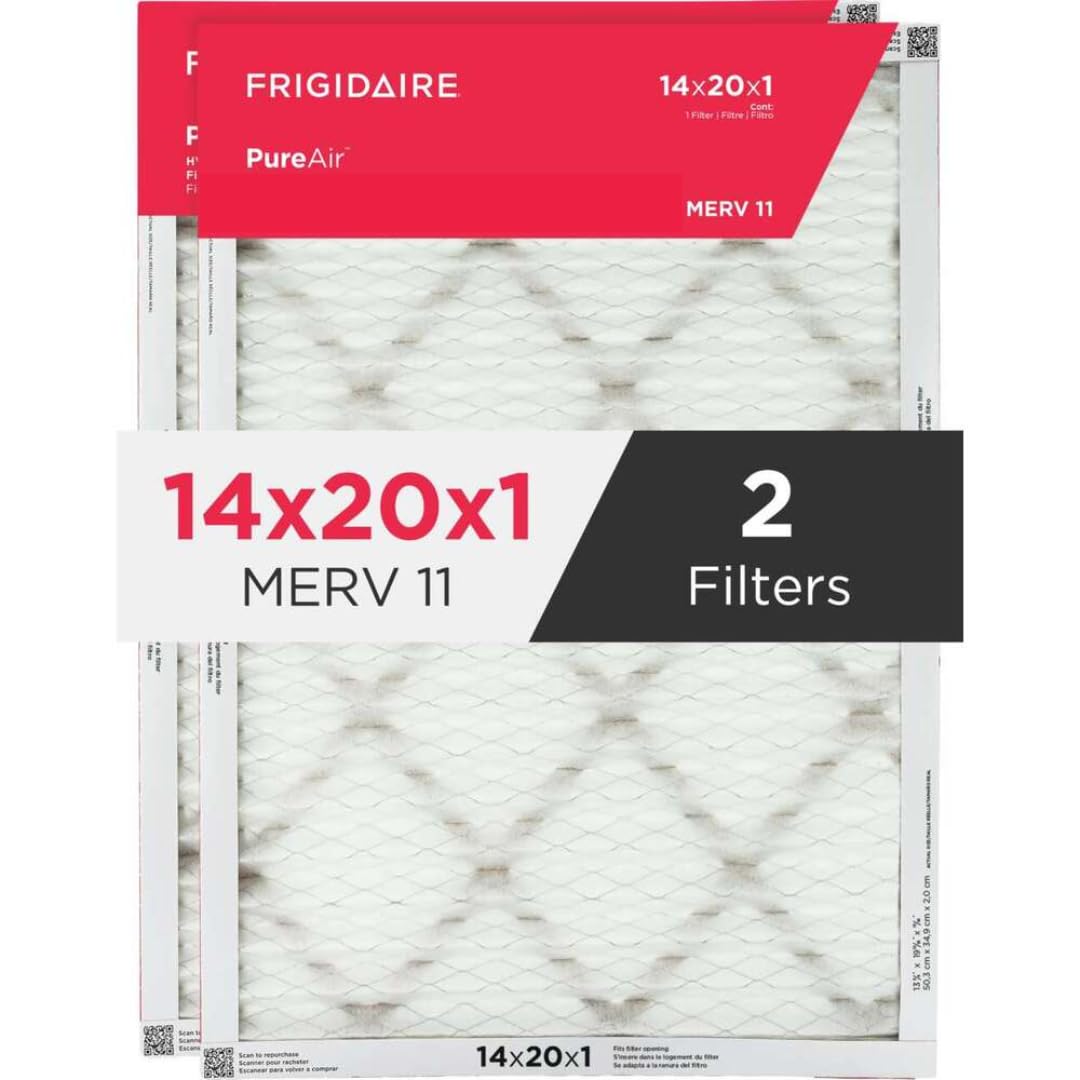 frigidaire pureair® 14x20x1 merv 11 hvac air filter - 2 pk