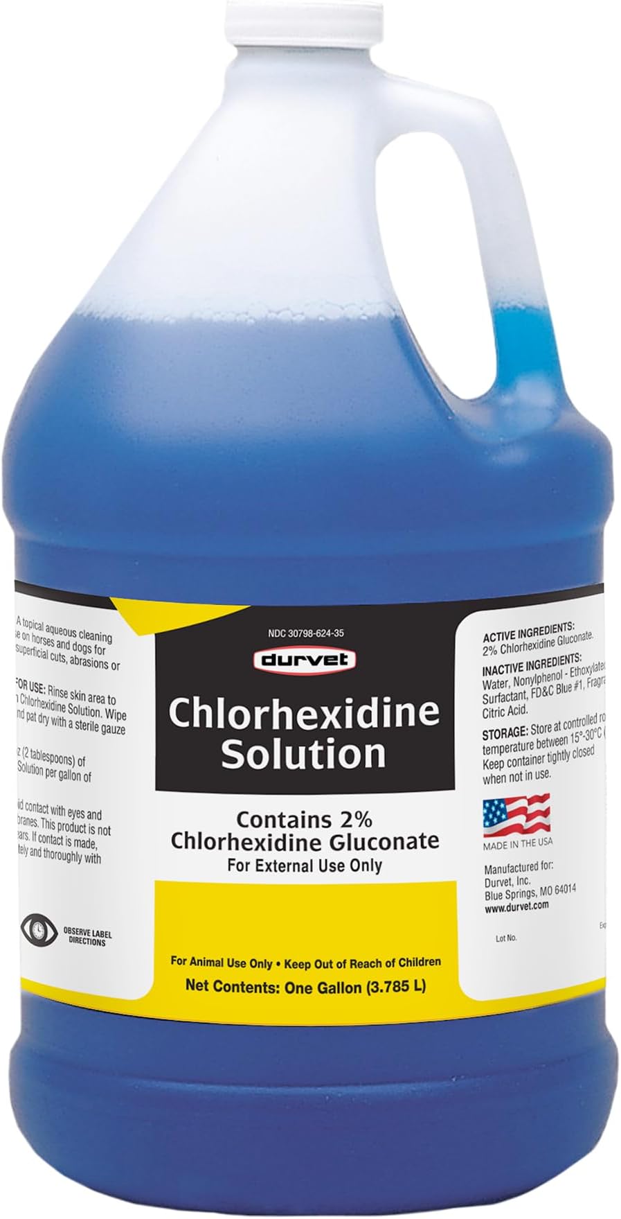 Durvet Chlorhexidine 2% for Horses & Dogs, One Gallon