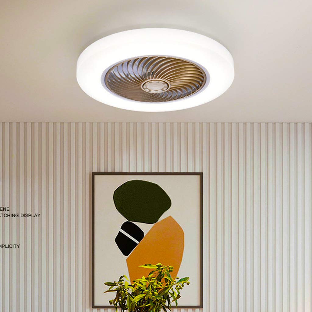 Lampada da soffitto a LED con ventilatore, 72W, moderna, dimmerabile con telecomando, silenziosa, ideale per camera da letto, soggiorno, cucina, stile country, con timer, lampadario per cameretta bam