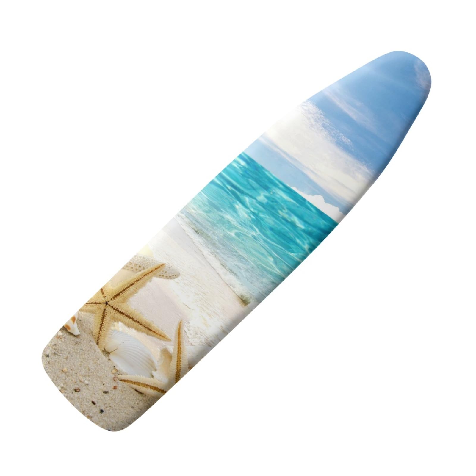 Wanyint Beach Print Washable Ironing Board Covers with Cartoon Ironing Board Covers with Padding Standard Size Iron Board Cover Replacement