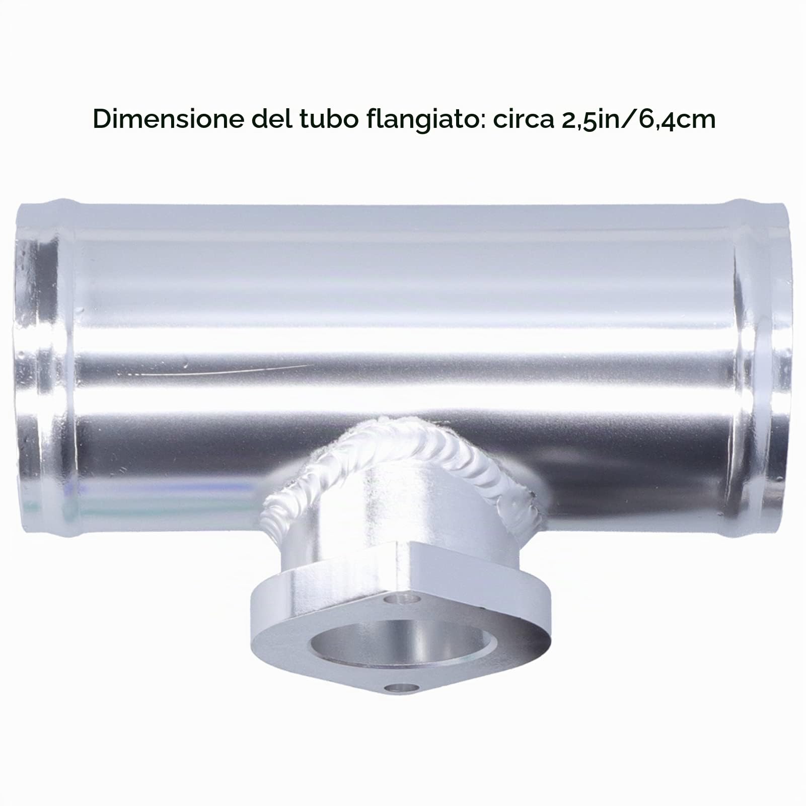 Valvola di sfiato turbo in alluminio billet 2,5 pollici tipo tubo flangiato-RS universale SDD-BOVGRSBL FPG250(Blu)