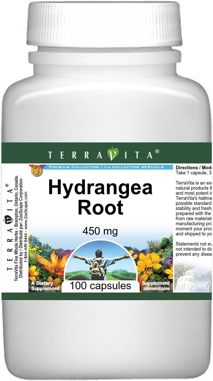 Terravita Hydrangea Root - 450 mg (100 capsules, ZIN: 511843) - 3 Pack
