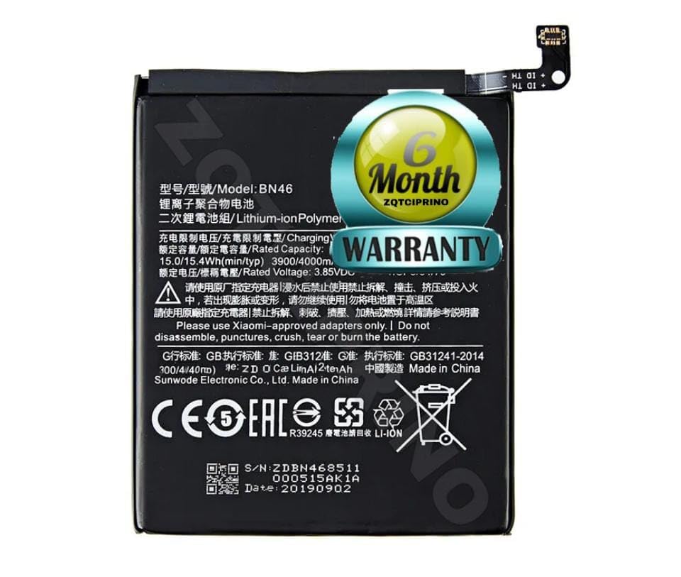 Image of Original BN46 Battery for Redmi 7 / Note 8 / Note 6 / Y3 Battery with 6 Month Warranty**** (CC75)