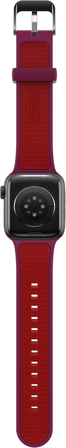 OtterBox All Day Watch Band for Apple Watch 40/41/42mm, Replacement Durable Soft Touch Silicone Strap for Apple Watch Pink/Red - Image 4