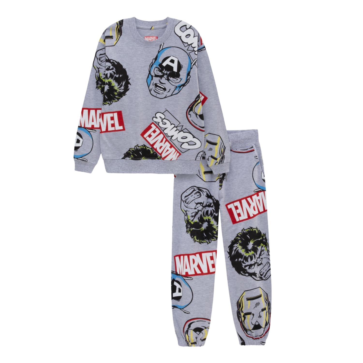 Buy Nap Chief Marvel Legend AOP Co-Ord Set (AV4074Y_Grey Melange_2