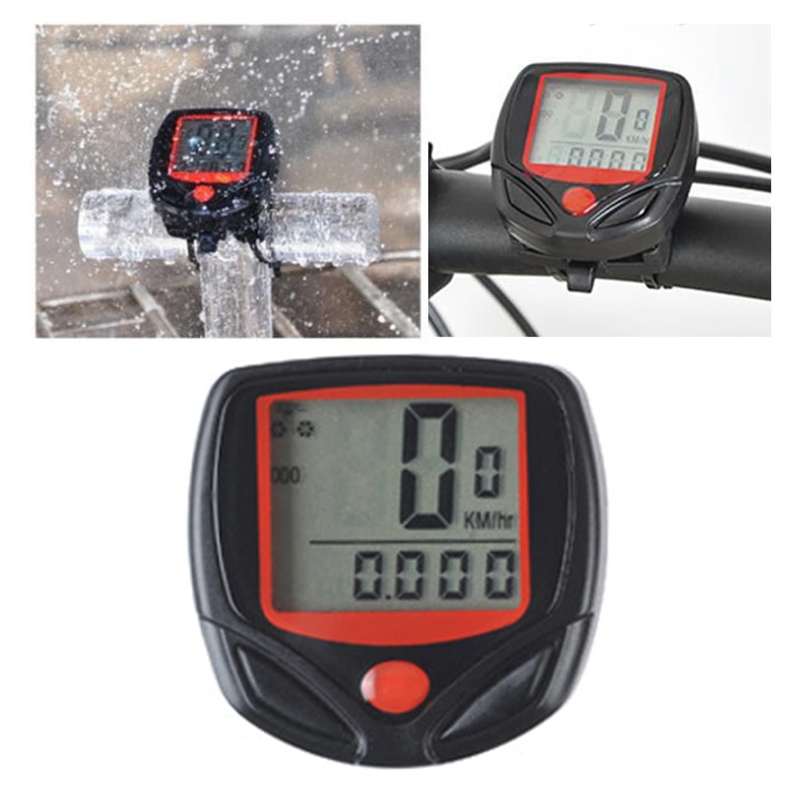 Bike Speedometer, Clear Readable Display, Waterresistant Design, Energy Efficient, Essential Measuring Functionality, for Easy Monitoring
