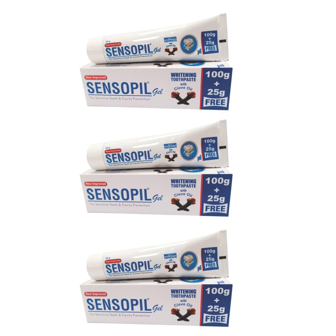 Pil Sensopil Gel Whitening Toothpaste With Clove Oil&Dual Action Formula|For Sensitive Teeth&Cavity Prevention-(100G Each)(Pack Of 3)|Afr23117 (B0BY2WL337) Amazon Price History, Amazon Price Tracker