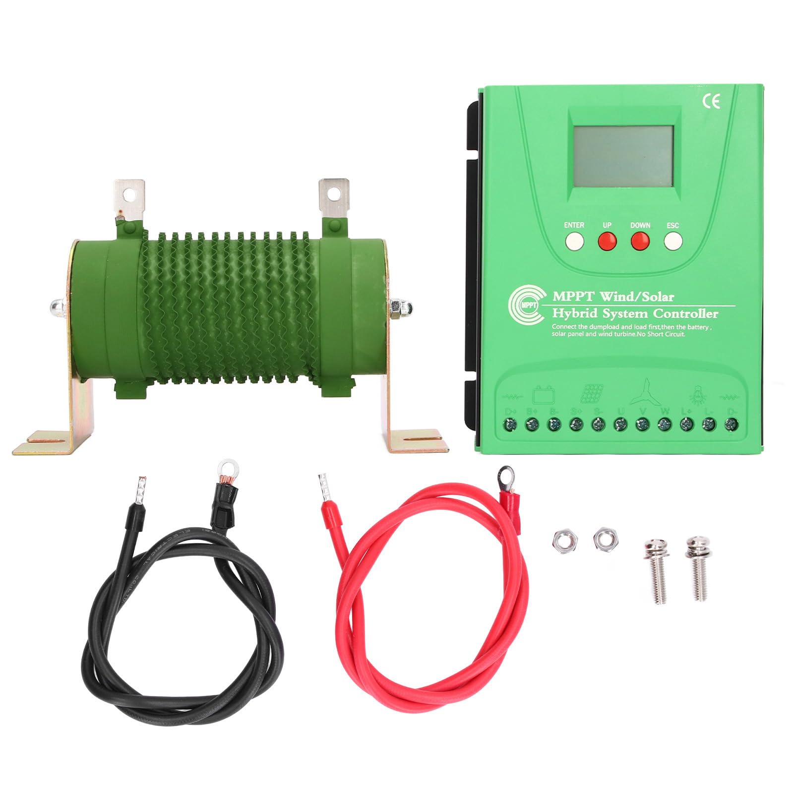 Controller di Ricarica Ibrido Solare Eolico 12 V 24 V MPPT Ad Alta Efficienza per Sistemi Di Energia Rinnovabile Verde 174 X 145,5 X 70 Mm (GPI6060)