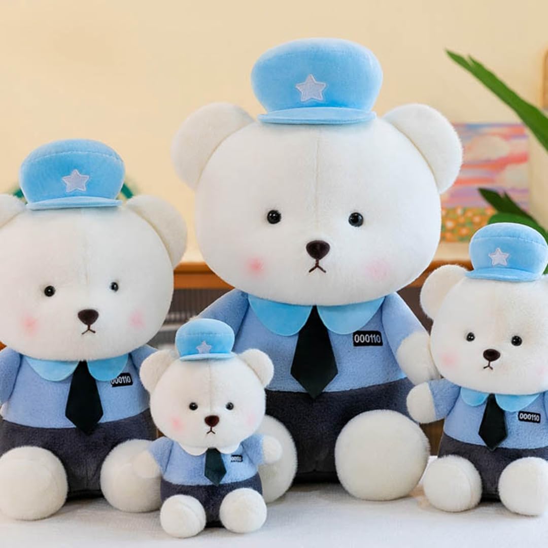 警察官の制服を着たぬいぐるみクマ 警察官の制服を着たぬいぐるみクマ