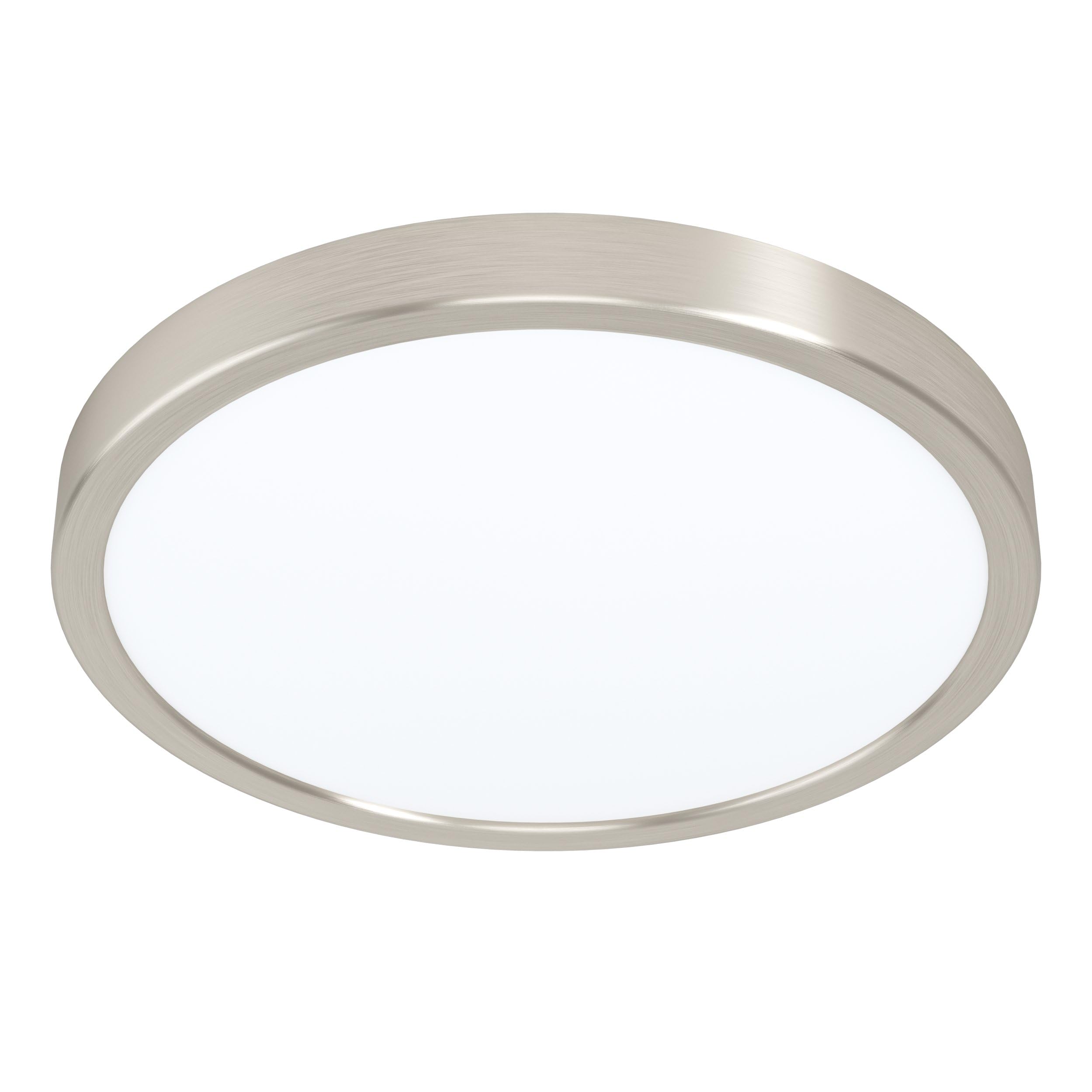 Eglo LED lampada da soffitto Fueva 5, Ø 28,5 cm, 1 fiamma, lampada | da montare in acciaio con diffusore in plastica, lampada da soffitto in nichel opaco, bianco, LED luce neutra