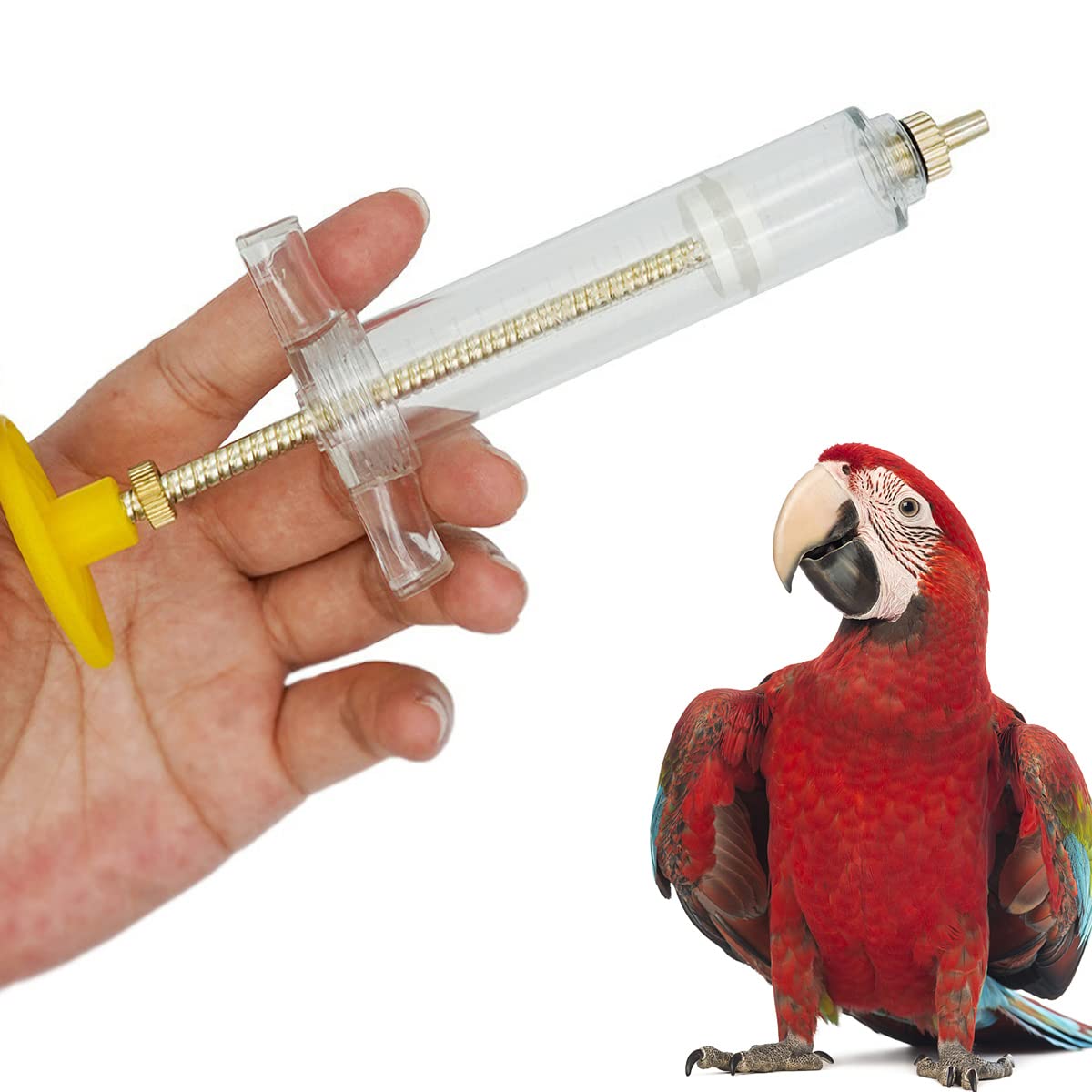 3 Juegos de Jeringuillas de Alimentación para Pájaros, Kit de Jeringa Alimentaria para cría a Mano de Pájaros, Jeringa 10ml, 20 ml, 50ml con 6 Tubos de Cosecha.