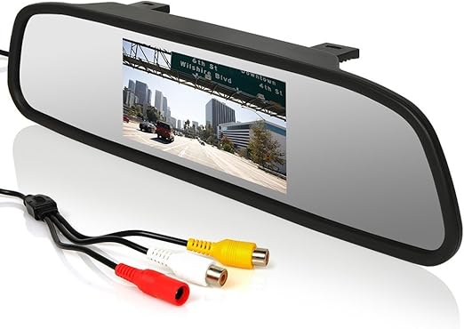 5 Zoll Rückspiegel-Display - Backup Kamera Monitor Mit 2 Eingängen Für Kofferraum Einbau