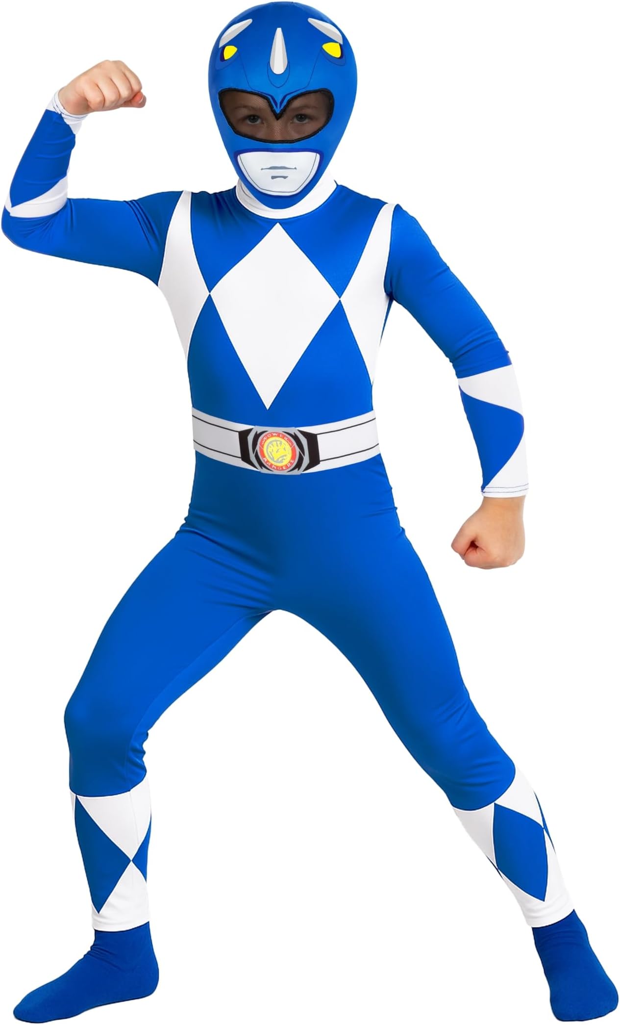 Morph Blue Mighty Morphin Power Rangers Costume Kids, Kids Power Rangers Costume, Halloween Costumes For Boys