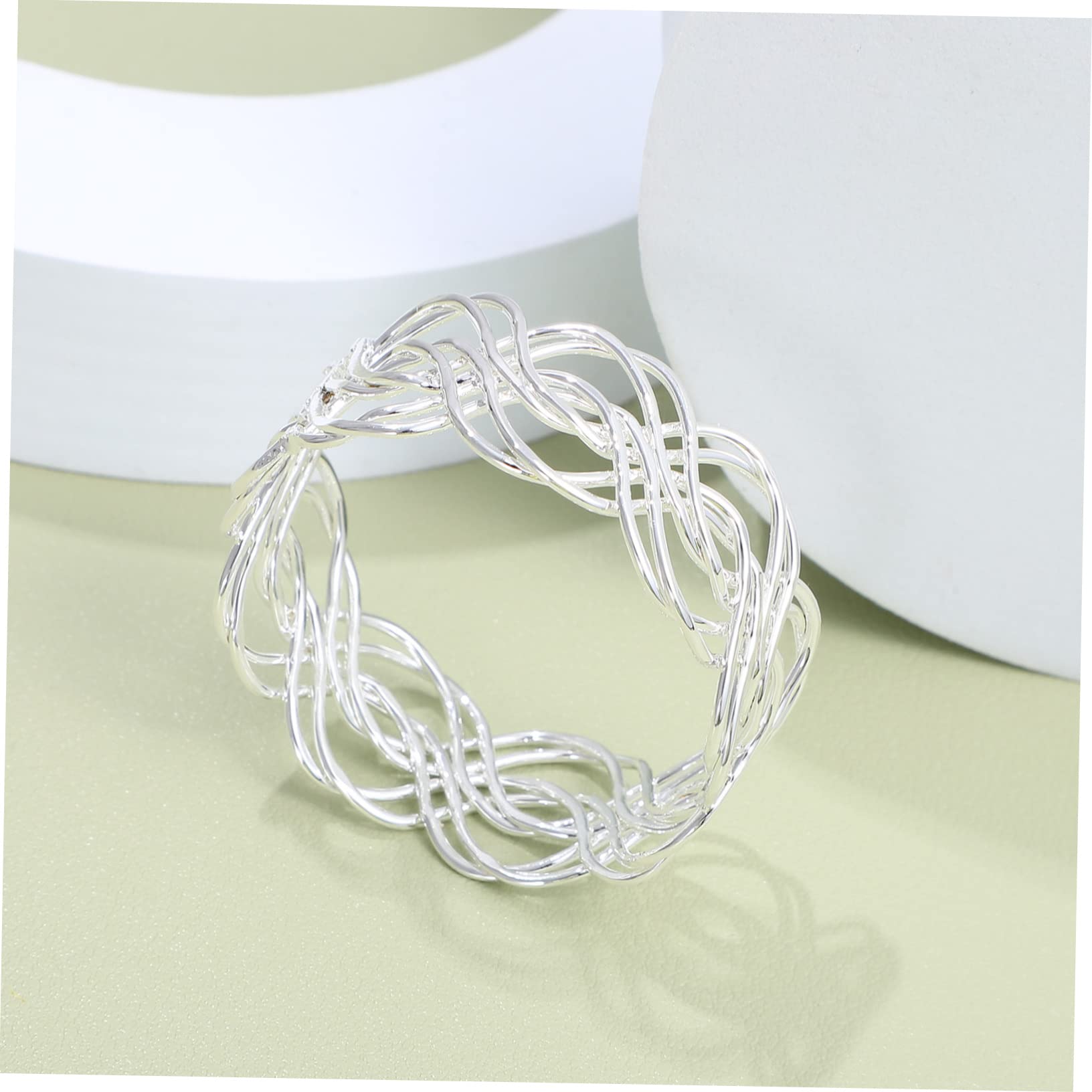 iplusmile 6 Anillos de Servilletero Metálico Hebillas para Adorno de Mesa en Bodas y Festivales, Superficie Lisa y Brillante, Diseño Único y Elegante