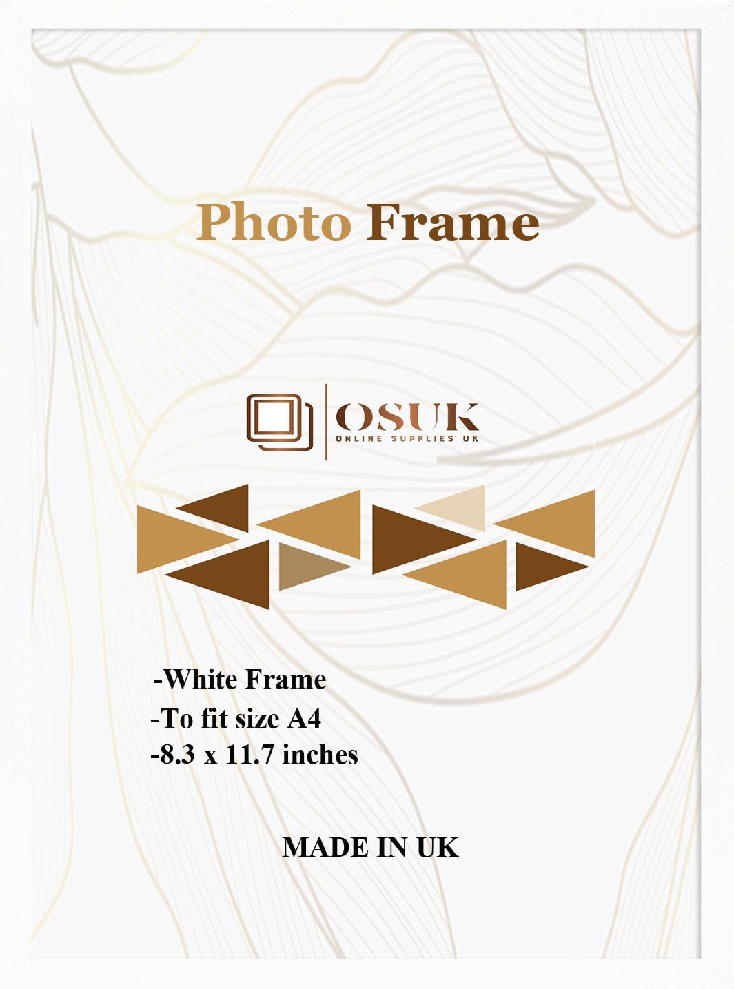 Frame Eazy White Osuk Thin Mat A4 (8.3 X 11.7 Inches) Photo Picture Frame Certificate Display Frames With Clear Perspex Front Tabletop And Wall Picture Frame With Hanging Hooks