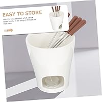 Vista 7 de 1 Unidades de Chocolate Maker Fondue de Mariscos Calentador de Chocolate Fundidor de Chocolate Calentador de Chocolate Olla Mantequilla Fondue Olla