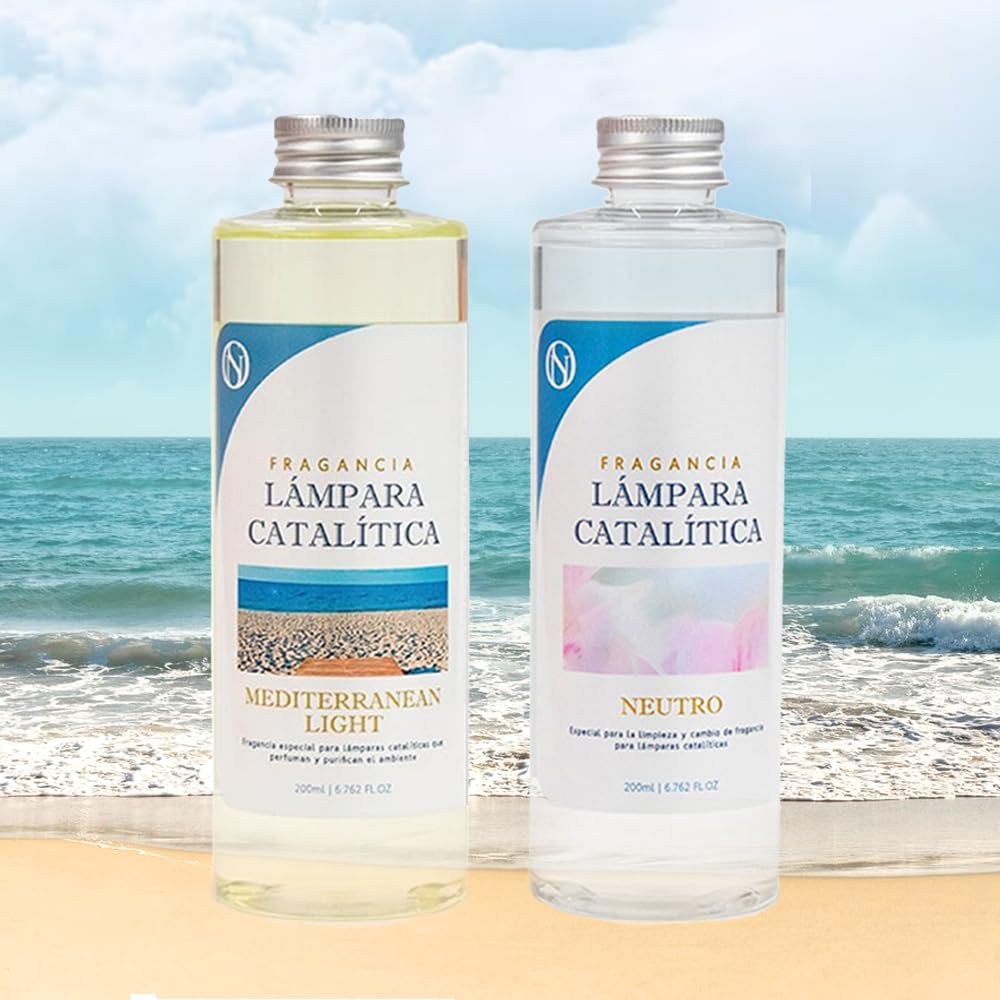 Pack Ahorro 2X Fragancias Lámpara catalítica 200ml: 1 Aroma Mediterranean Light + Limpiador Neutro