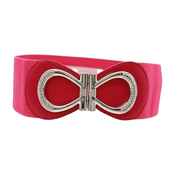 Amazon.com: Women Pink Elastic Belt - Hip High Waist Band