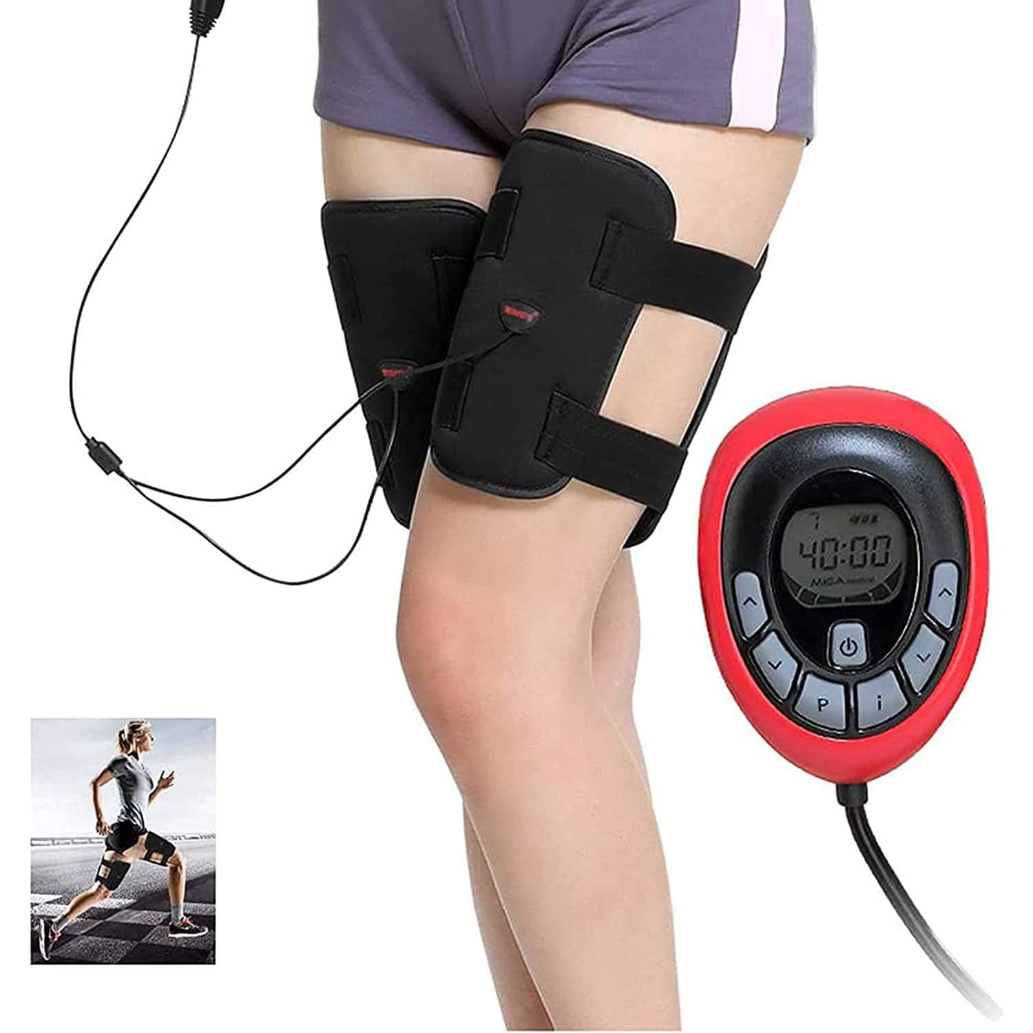 Cinturón adelgazante para piernas y muslos, EMS eléctrico recargable ABS femenino, cinturón adelgazante, para perder grasa corporal