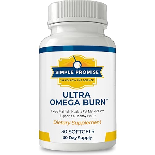 Simple Promise Ultra Omega Burn - Omega-7 Supplement with Pure Palmitoleic Acid - Fish Oil for Metabolism, Weight Support & Cardiovascular Health - Healthy Heart Support for Men & Women | 30 Softgels
