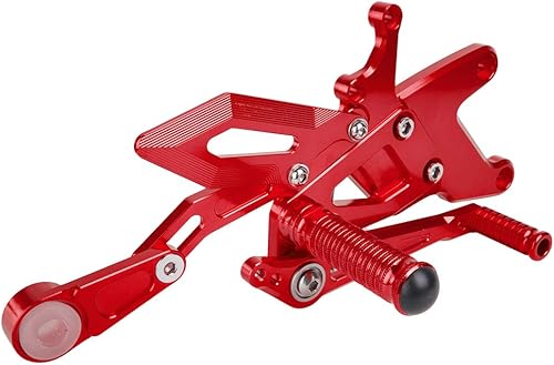 Miniatura 4 de Motocicleta CNC ajustable trasero pasajero pie pie estribera soporte soporte para Y.a.maha YZF R1 YZF-R1 YZFR1 Accesorios 2015 2016 2017 15-17 (rojo)