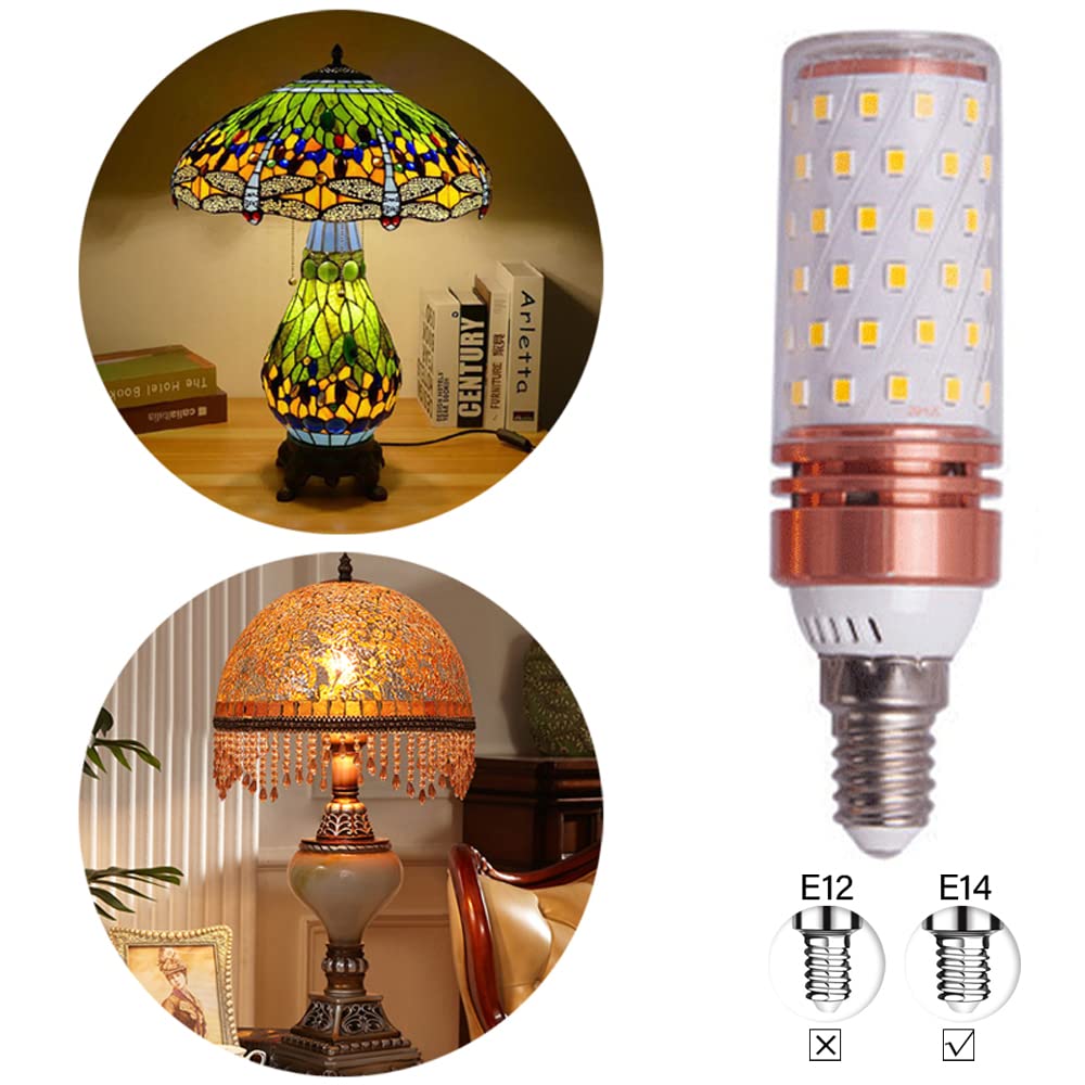 Bombillas Paquete de 10, bombilla LED de maíz de 16 W (equivalente a 160 W) sin estroboscópico, no regulable CA 100 V-240 V casquillo E14 de corriente constante, hogar/comercial (Tricolor Dimming E14)