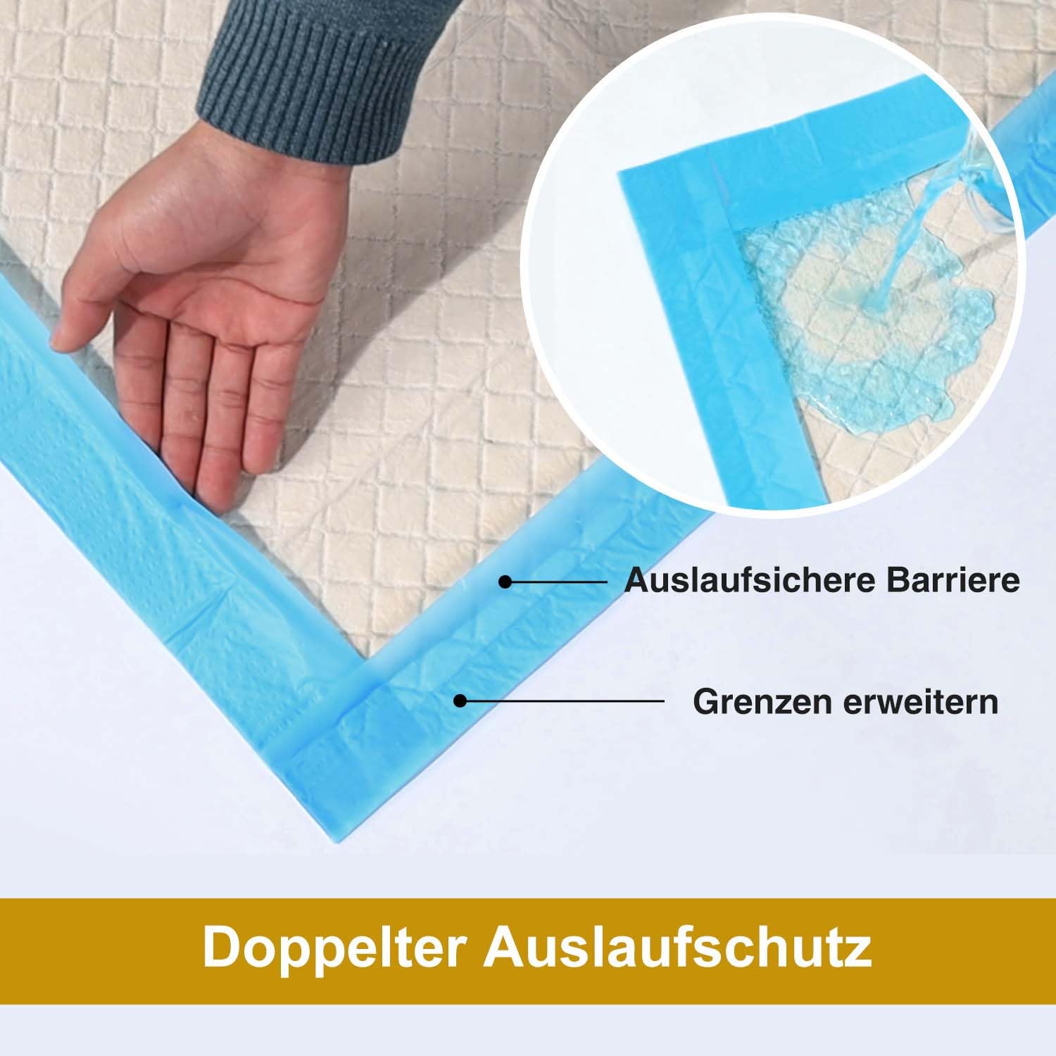 Gardner Pet Welpen Unterlagen, 70x85cm, 30 Stück | Große Pipi Matten für Hunde, Super Saugfähig, 6-lagig Auslaufsicher, Schnelle Trocknung, Trainingspads