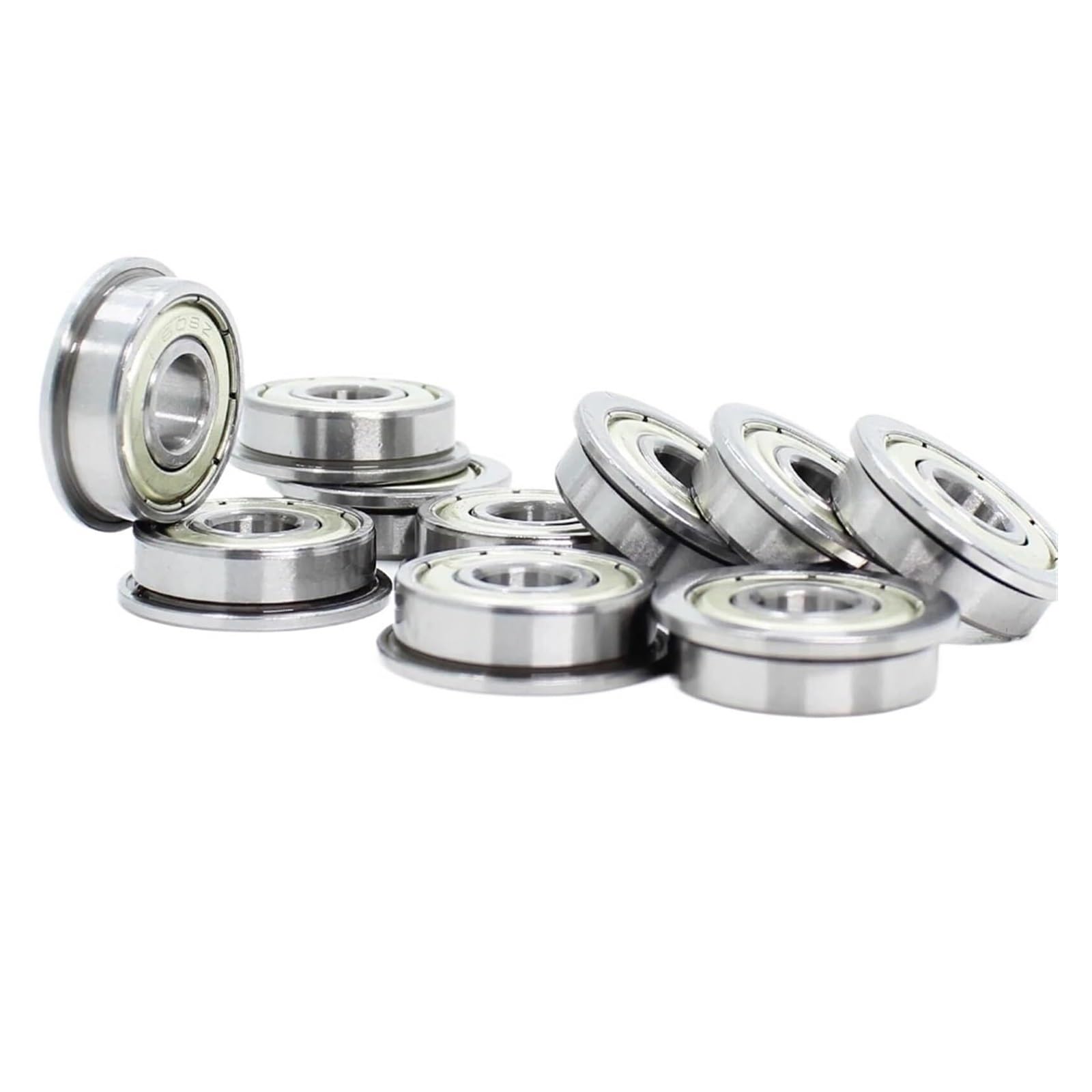 Rodamientos Sellados, Rodamiento de brida F608ZZ 8x22x7 mm ABEC-1 Rodamientos bolas con 10 piezas