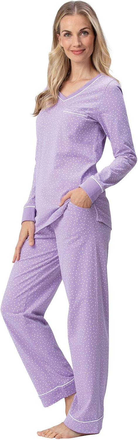 PajamaGram Pajamas For Women - Womens PJ Sets, Pullover Top, 100% Cotton - Image 3