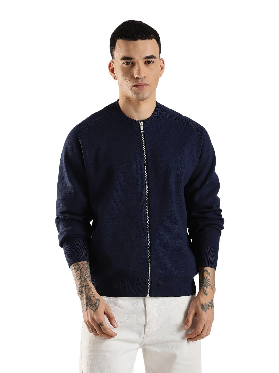 Solid Regular Fit Viscose Sweater-image-18