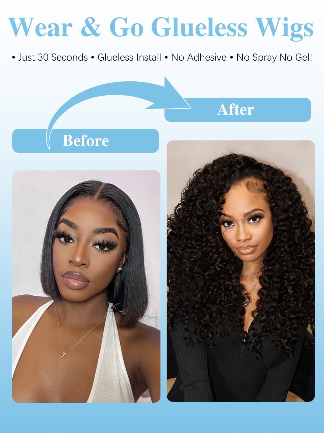 18 Inch Burmese Curly Half Wig Human Hair for Black Women Spiral Curl Ends Glueless Wear & Go Drawstring Wig 180% Density Flip Over Beginner Friendly No Glue No Sew Natural Black