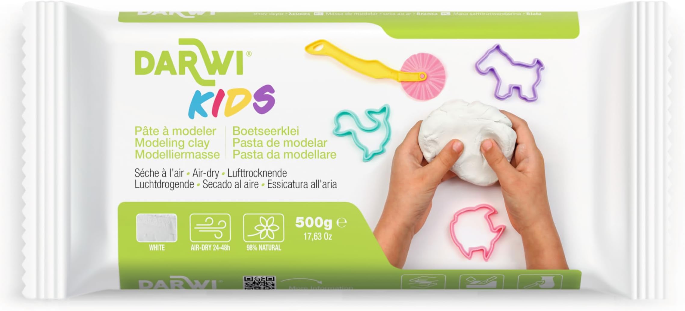 DAS - Pain 500g de pâte à modeler autodurcissante blanche : Amazon.fr ...