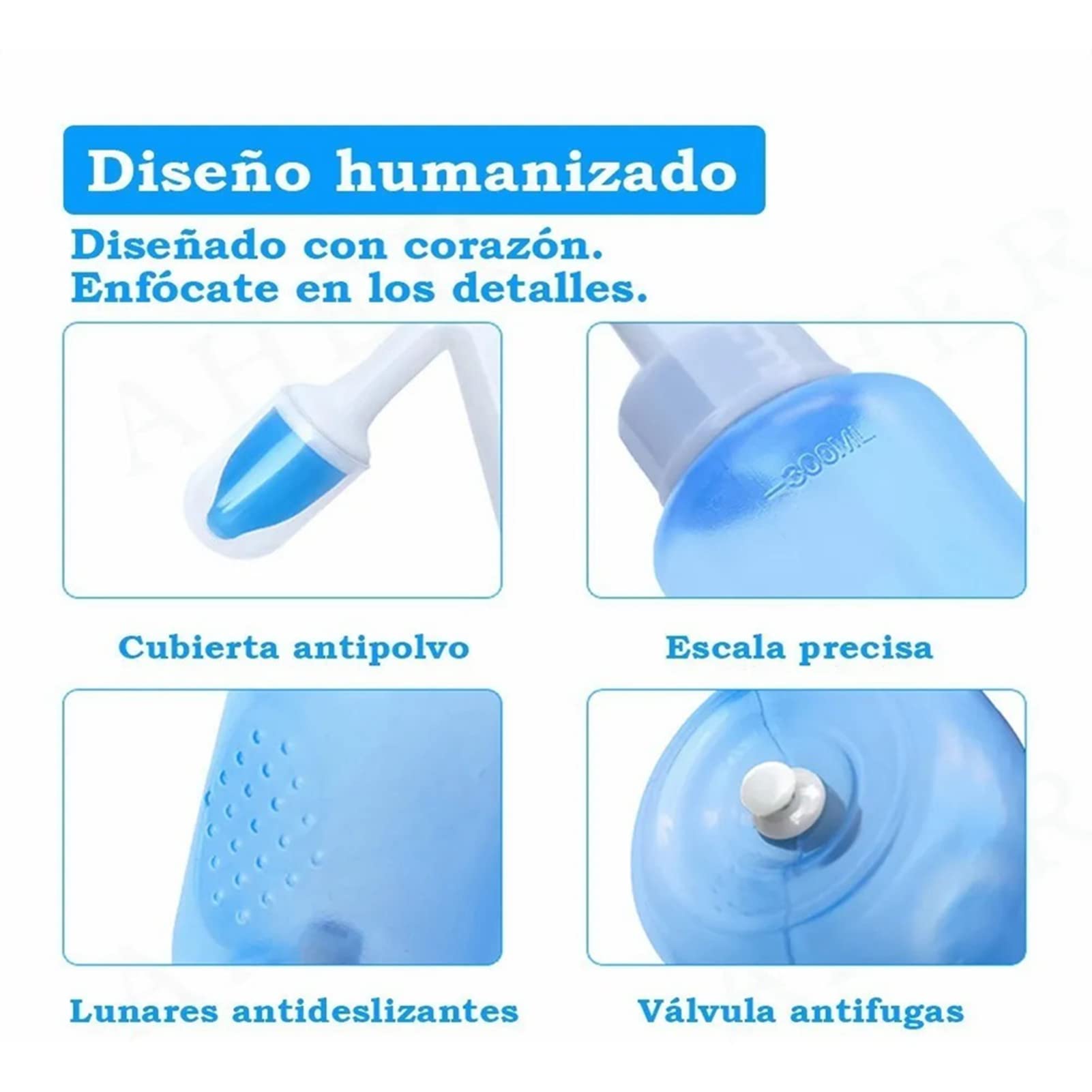 Neti Pot, Kit De Rinçage Nasal Nettoyant Pour Lavage du Nez, Bouteille De Rinçage Pour le Nez De 300 Ml De Qualité Alimentaire Nettoyant Pour Système D'irrigation Nasale Pour Enfants Adultes