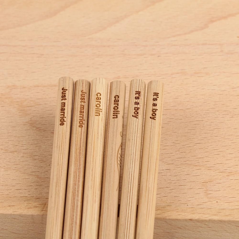 Lot de 50 baguettes personnalisées avec nom, lettrage personnalisé pour mariage, baguettes personnalisées