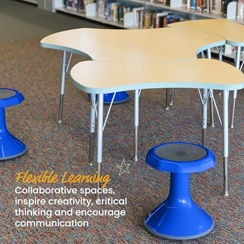 Image of ECR4Kids ACE Active Core Engagement Wobble Stool, 15-Inch Seat Height, Flexible Seating, Blue