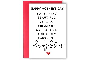 Happy Mother's Day Card for Daughter, Thoughtful Mother's Day Gift from Mother,...