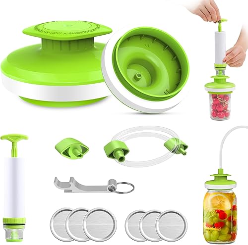 Miniatura 7 de Sellador al vacío de tarros Mason para sellador al vacío FoodSaver, sellador de tarros y kit de manguera de accesorios para tarros Mason de boca