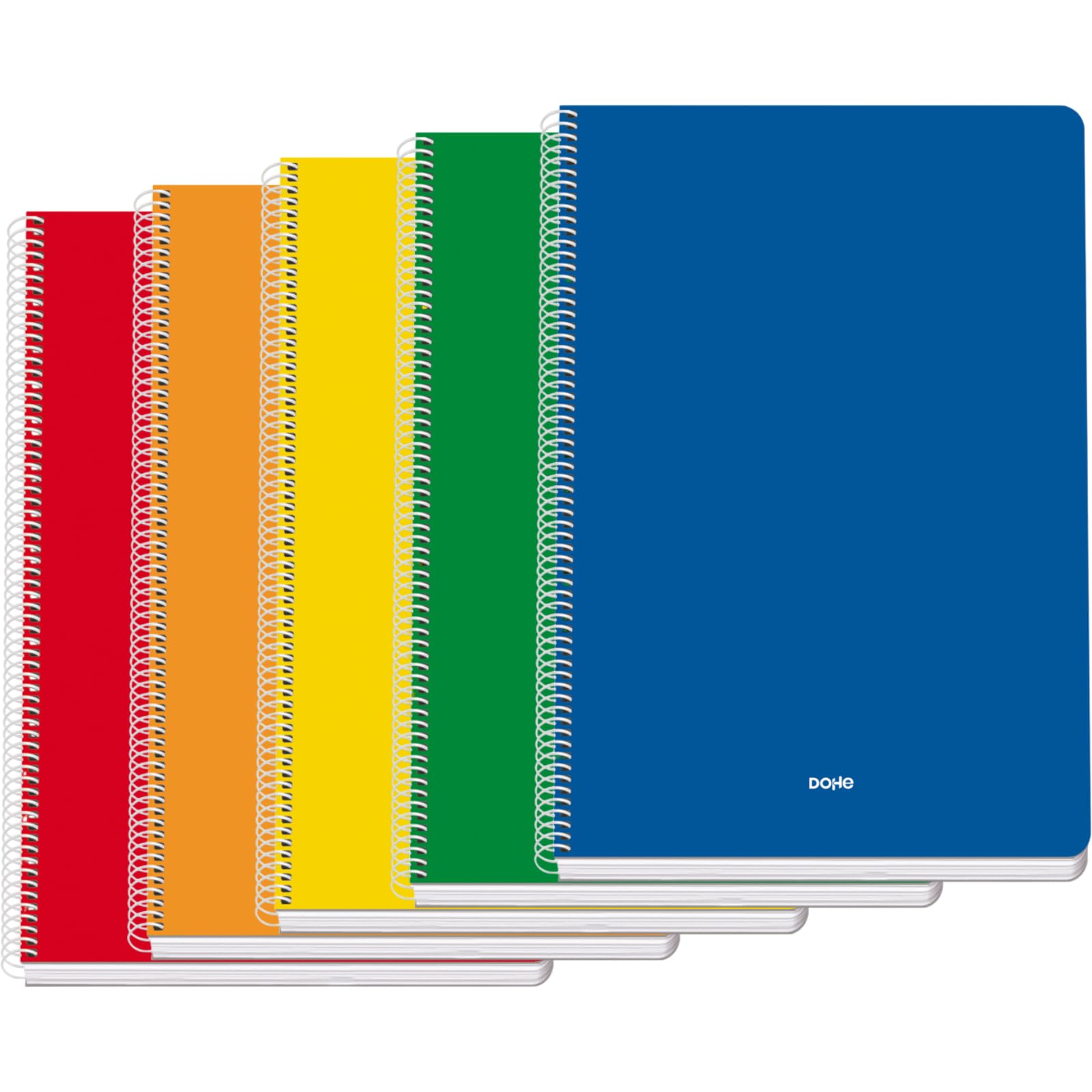 Cahiers A4+ 5 pcs 21,5x31,5 cm 80 Pages Quadrillées Reliure Spirale Couverture Souple en Carton Fournitures de Bureau