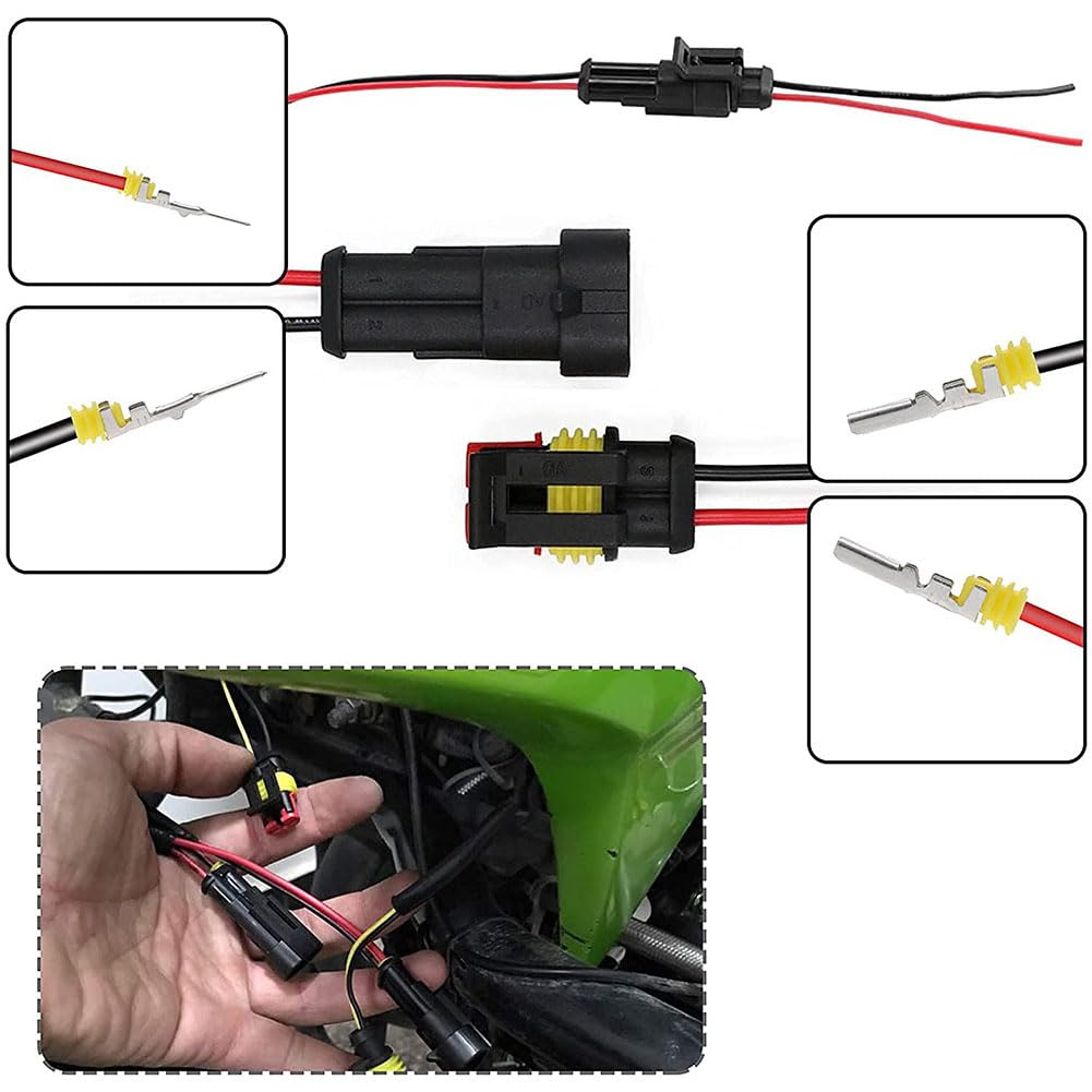 Kit Terminali Per Cavi Auto – 2 Pezzi (Rosso + Nero) A Sgancio Rapido, Metallici, Impermeabili, Universali Per Auto E Camion - 4