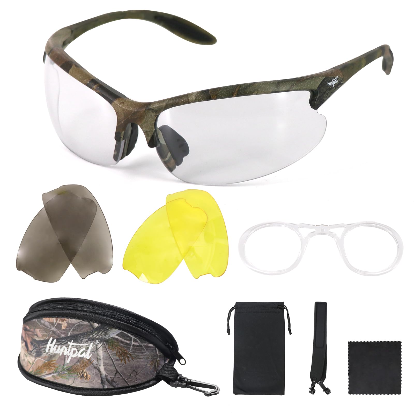 HUNTPAL Hunting Shooting Safety Glasses Eye Protection Goggles Set with Interchangeable Lens, Half Frame Eyewear Sunglasses