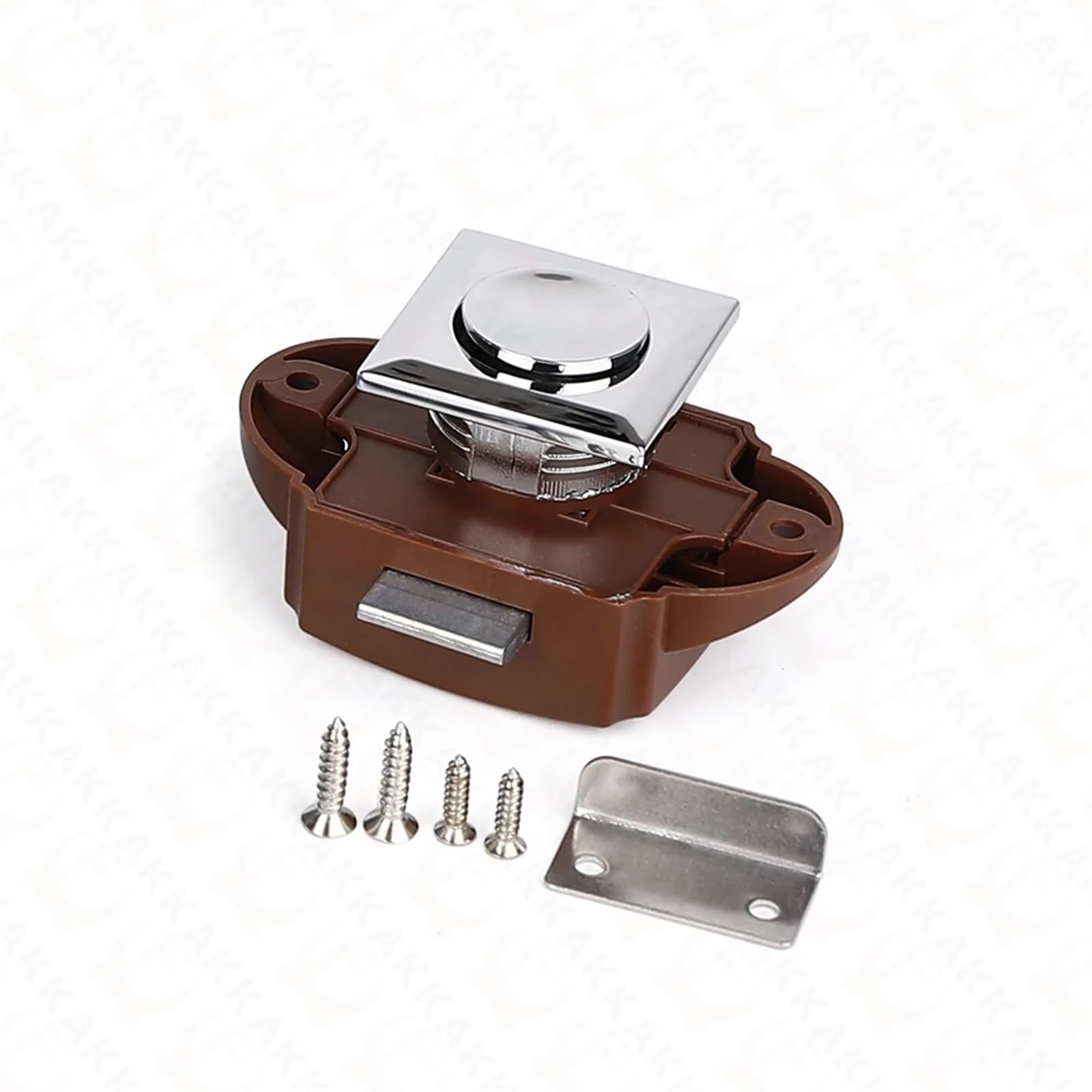 Wqgqpxob Brown Camper Car Push Lock 26Mm Rv Caravan Boat Motor Home Cinet Drawer Keyless Button Latch Furniture Hardware 1Pcs(Brown)