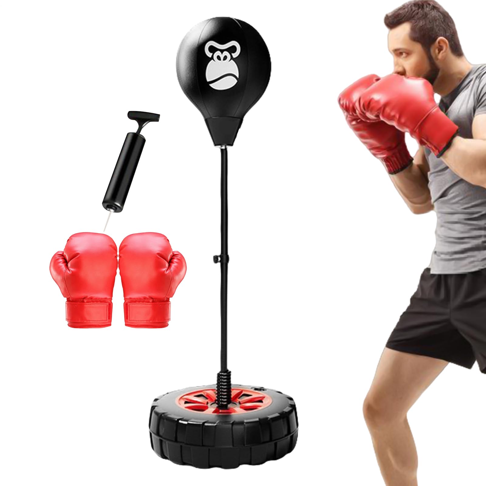Borsa da boxe in piedi, borsa riflessa da boxe | Borsa da casa per