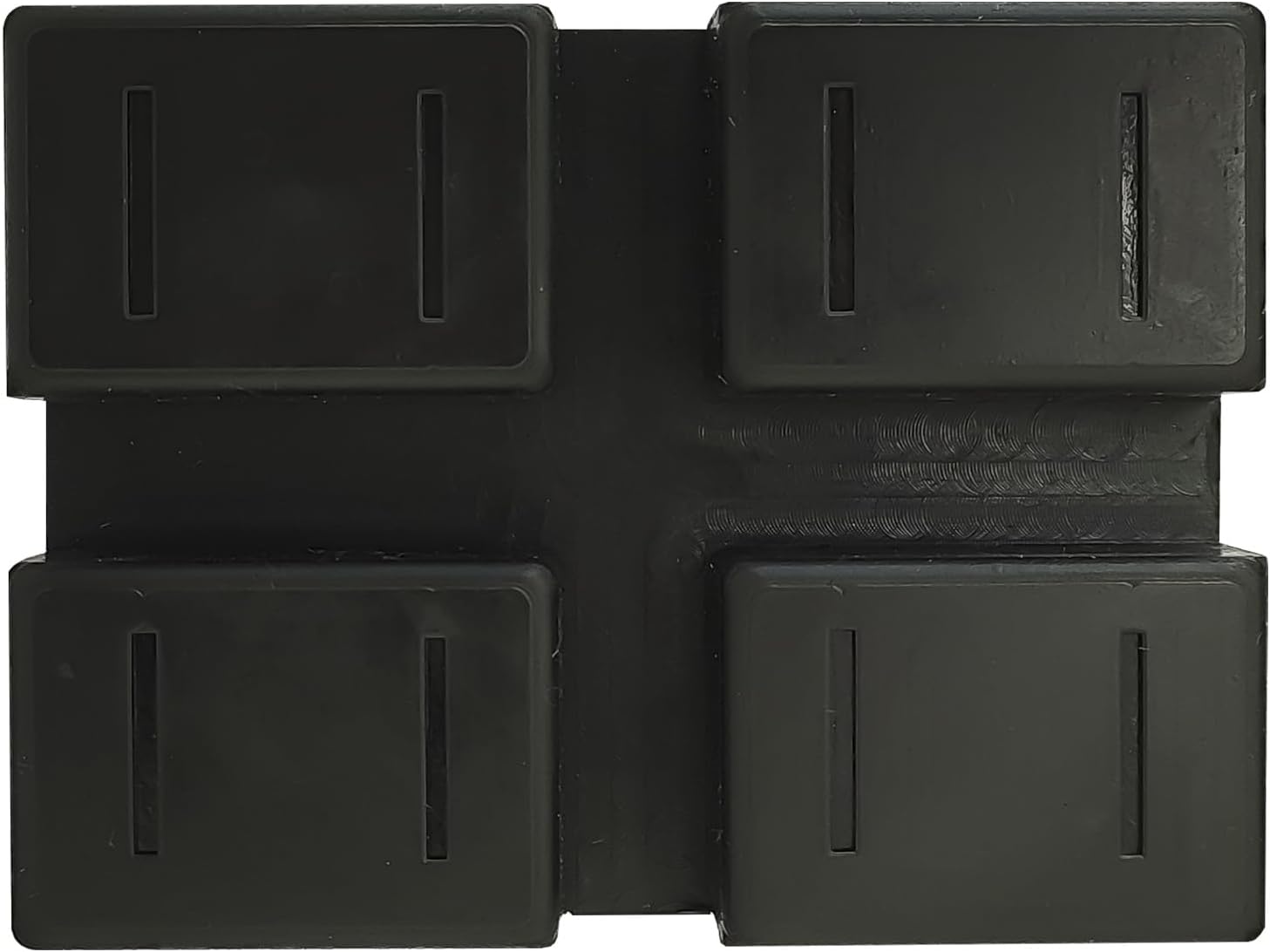 4 Pack Pinch Weld Jack Pads, Solid Rubber Auto Lift Block Spacer Pads, Heavy Duty Slotted Frame Rail Protectors for Car Lifts and Jacks, Universal Rubber Lift Blocks, 4" × 3" × 2.4",3000 lbs Capacity