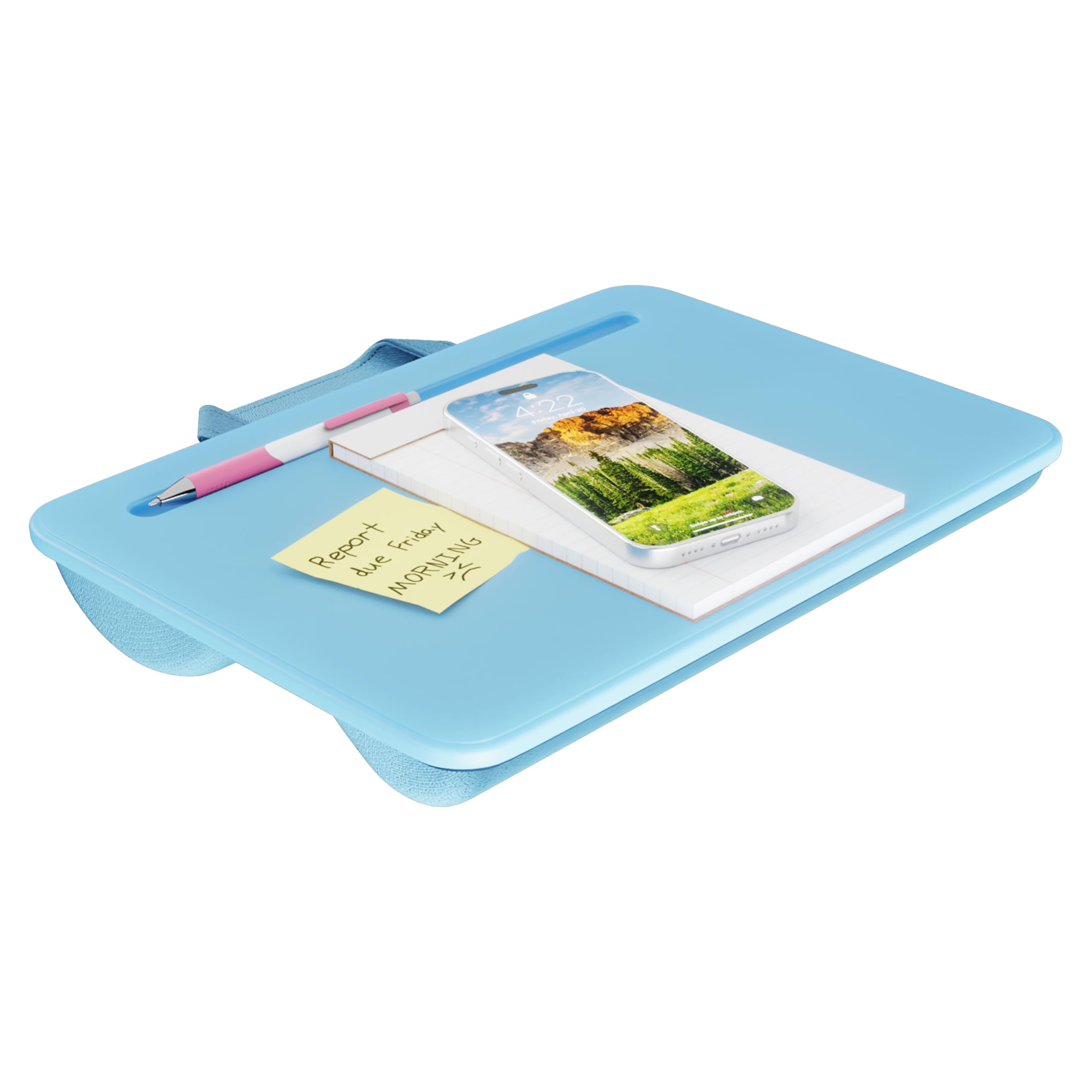 LAPGEAR Compact Lap Desk - Alaskan Blue - Fits up to 15 Inch Laptops - Style No. 43103